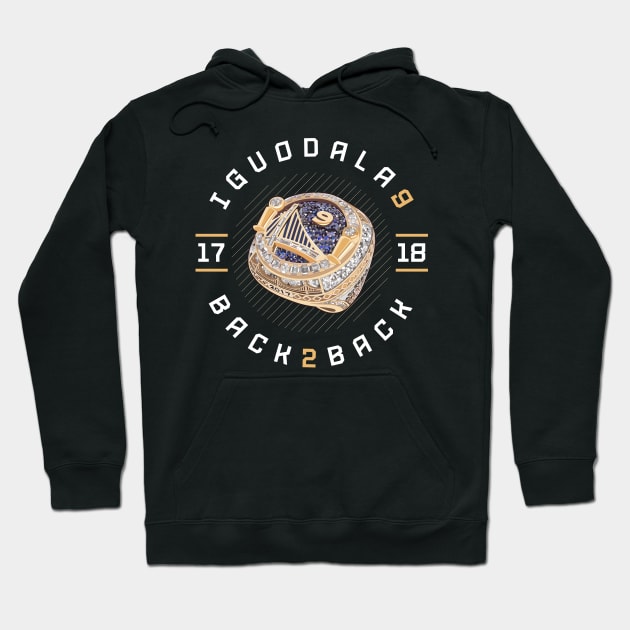 Andre Iguodala 9 Back 2 Back Championship Ring 2017-18 Hoodie by teeleoshirts